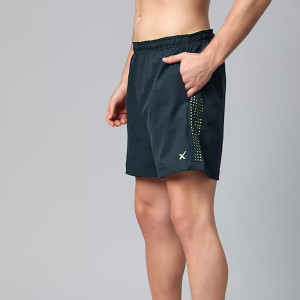 Men Navy Solid Rapid-Dry Running Shorts