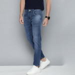 Men Blue Tapered Fit Mid-Rise Clean Look Stretchable Jeans